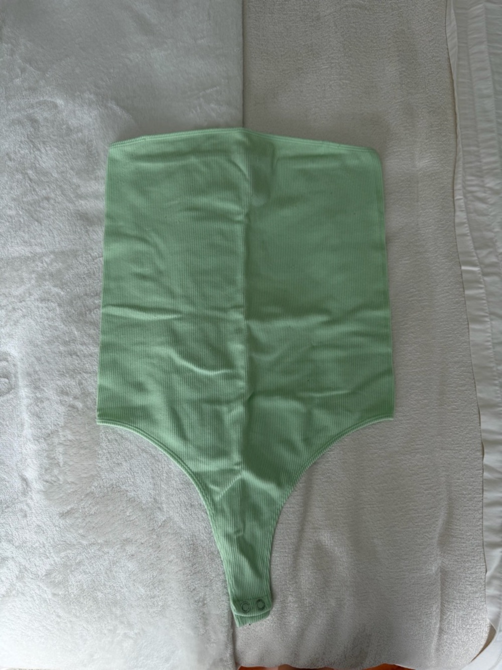 Forever 21 Mint Green Ribbed Strapless Bodysuit